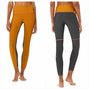 Alo Yoga7/8 High-Waist Element Legging - Bronze/Anthracite Size Small.